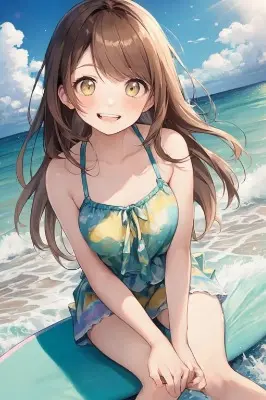 サーフィンのお姉さん