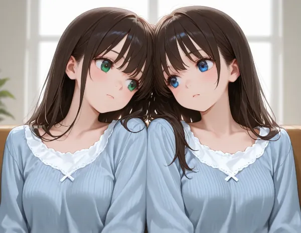 双子の瞳が織りなす秘密の朝