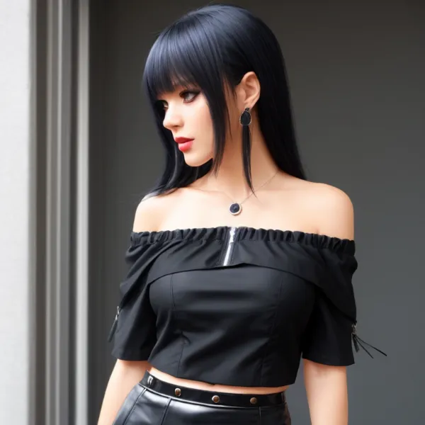 胸と肩の間の皺