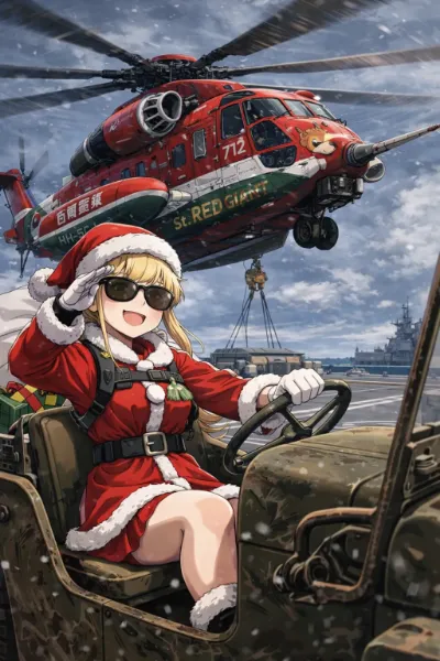 強襲揚陸《サンタ作戦》　――あきつ丸・甲板から始まる夜