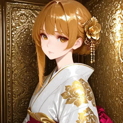 金色の華に包まれた少女