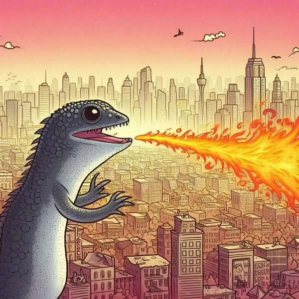 火を吐くドラゴン