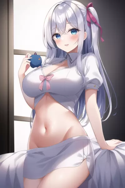 銀髪少女を作りました。