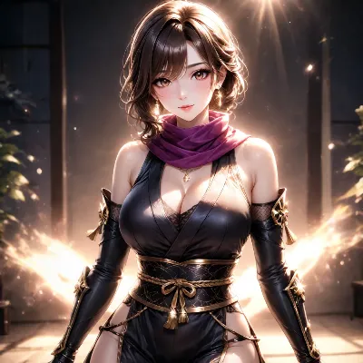 光を背に立つ黒の女影