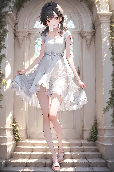 白いドレスの少女