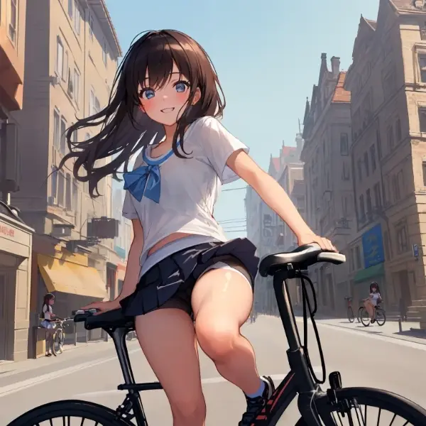 街中サイクリング