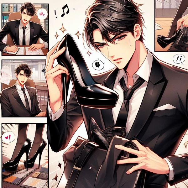 漫画『間違えて妻の靴持ってきたリーマン2人』