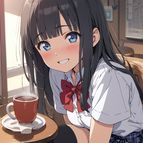 カフェでココア