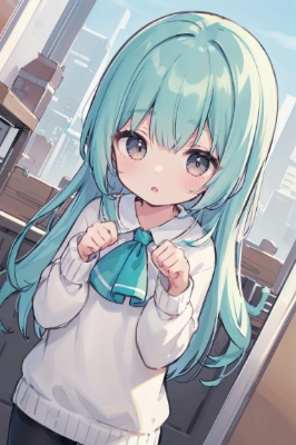 猫の真似をしている女の子