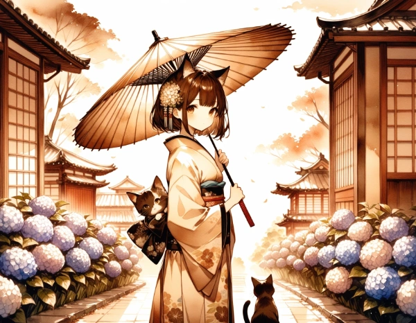 私のひいおばあちゃんの頭に猫耳が生えている