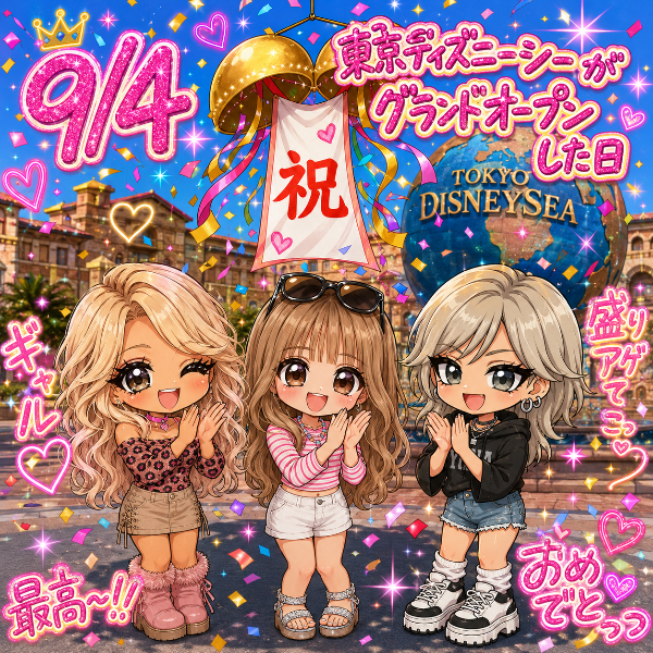 祝・東京ディズニーシー（せい、れい、ゆな）