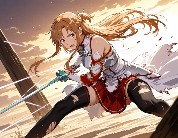 【SAO】アスナ戦闘中