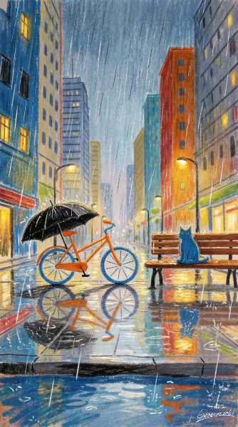 雨の日は、街が少し優しくなる／スマホ壁紙アーカイブ