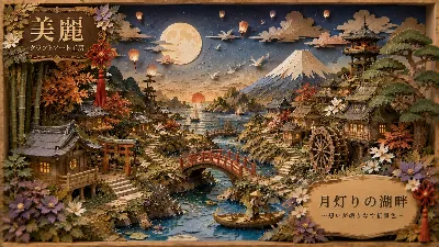 月灯りの湖畔に残る古の記憶