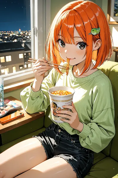 カップラーメンを食べるやつ