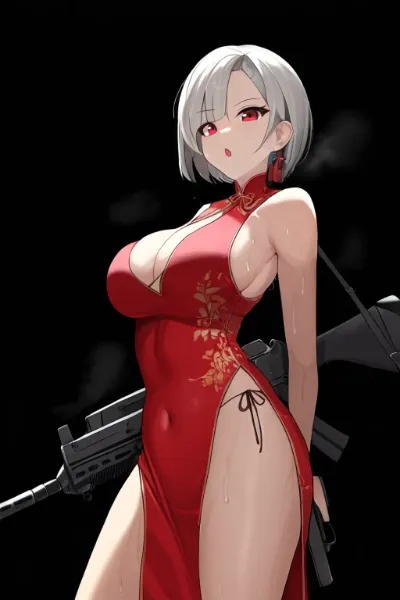 チャイナ服と銃