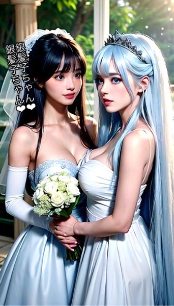 銀髪子ちゃんと黒髪ちゃん