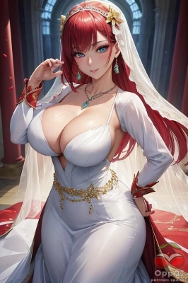 【限定】ねぇ、もし私が本当にウェディングドレスを着たら、君が私の花婿になってくれるのかな？想像しただけでドキドキしちゃうよ。