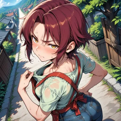 夏の胸チラ