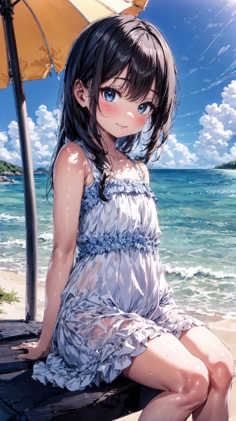 浜辺の女の子