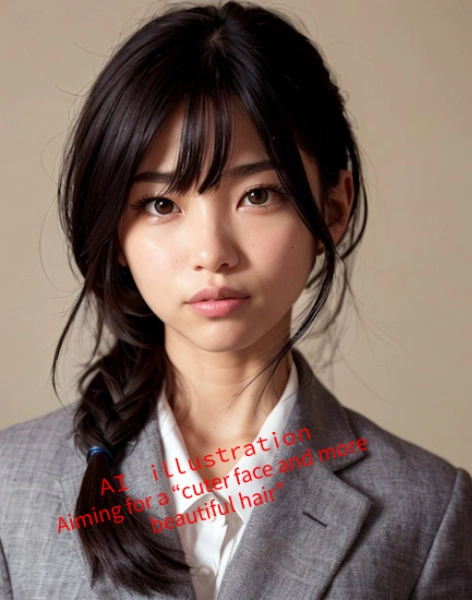 珍しく、ラフな三つ編みにした美少女