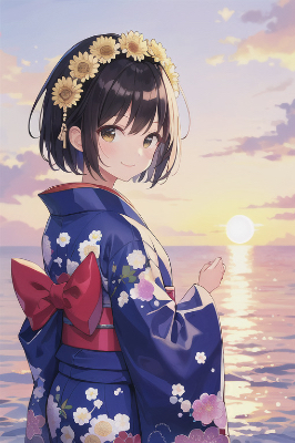 レトロ風着物