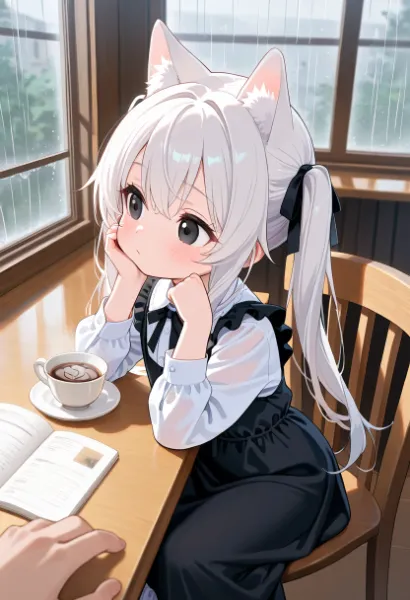 雨、止まないねー。