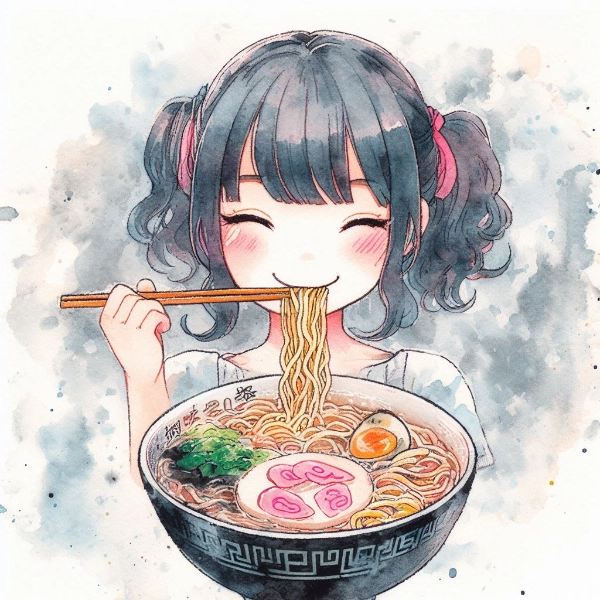 女子とラーメン