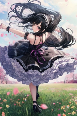 ロリータファッションで踊る