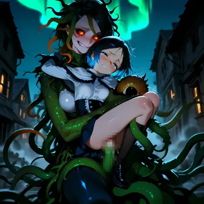 女の子達とおぞましき植物系モンスター-廃地-2
