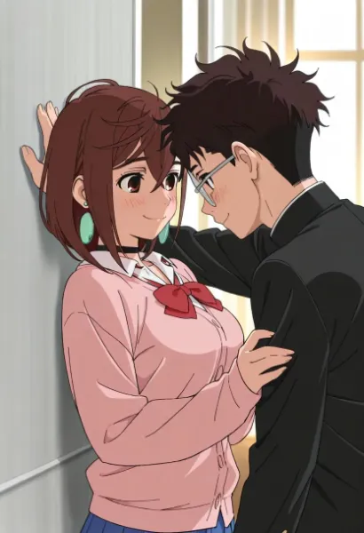 壁ドンされる綾瀬桃