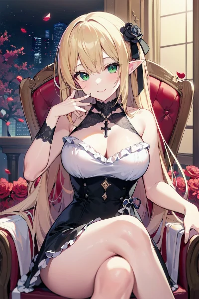 食べ歩きエルフ・ゴシックドレス