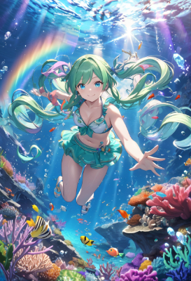 虹の海の少女