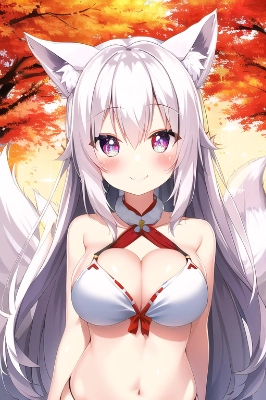 巫女ビキニの狐娘です。