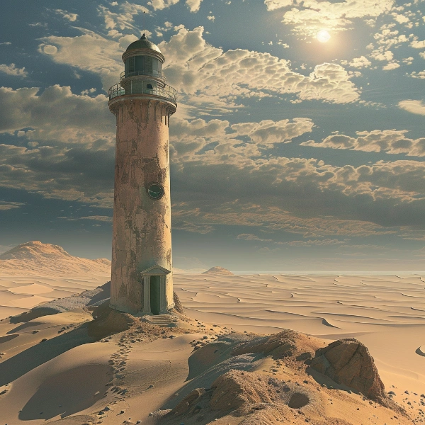 砂漠の灯台