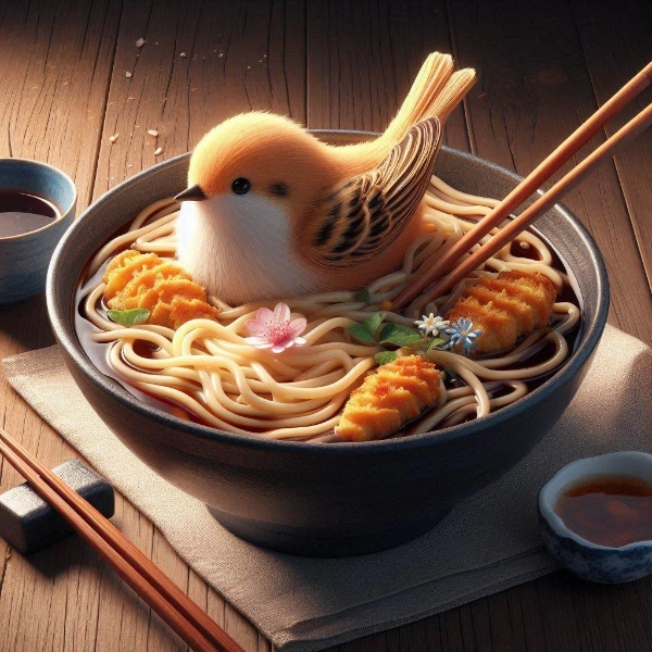鳥の天ぷらうどん