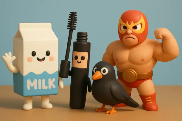 ミルクとマスカラとカラス