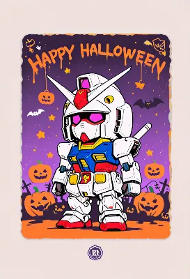 ハロウィンの夜に微笑む白い騎士