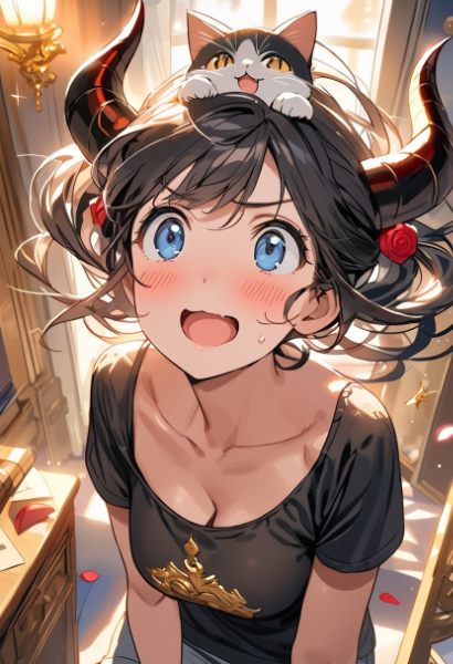 魔王様といたずらニャンコ