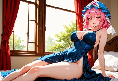 イブニングドレスの西行寺幽々子