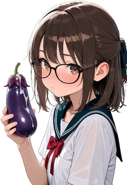 真面目委員長ちゃんとなす（国産なす消費拡大の日（毎月17日 記念日））