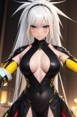 白髪エルフ