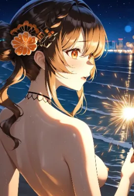 夜の海のサムネイル
