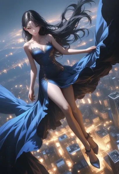 夜空を駆ける蒼の幻影