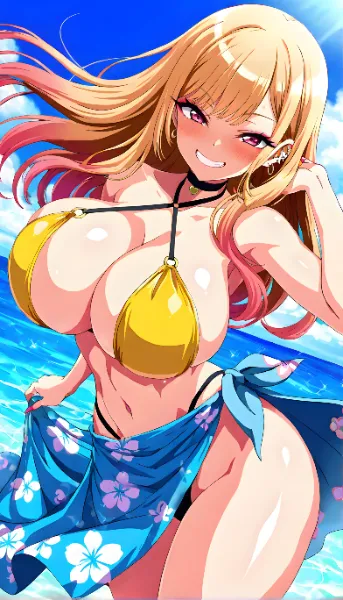 海夢ちゃんの水着モデル撮影