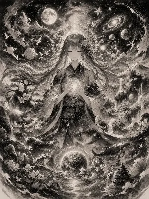 星空と大地を繋ぐ祈りの巫女