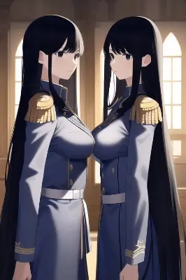軍服の双子・黒
