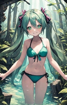 美少女と水没林