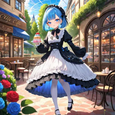 朝のカフェ