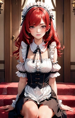 フレンチメイド赤毛